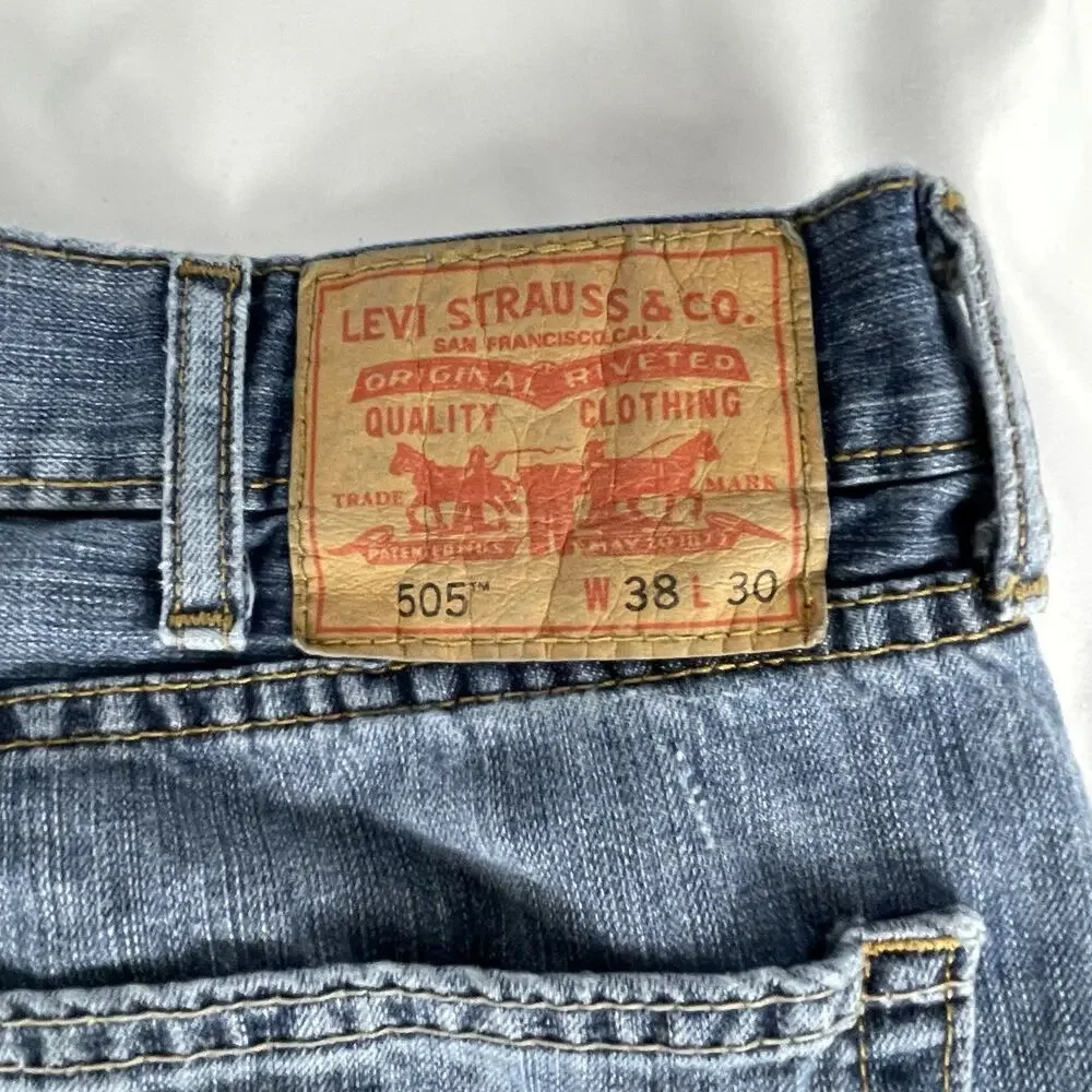 Levi's Men's 505 Straight Fit Jeans 38x30